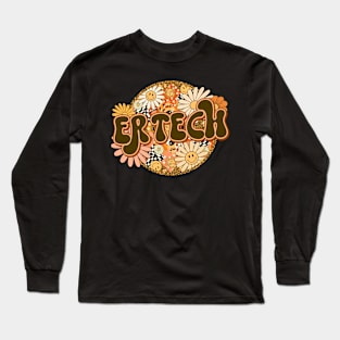 ER Tech Retro Groovy Floral Leopard Long Sleeve T-Shirt